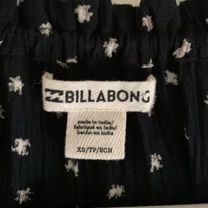 Billabong casual button down polka dot blouse